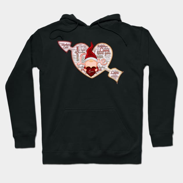 Little gnome with hearts Hoodie by Nicky2342